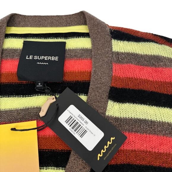 LE SUPERBE Boyfriend Sweater in Bright Stripe S - Picture 7 of 11